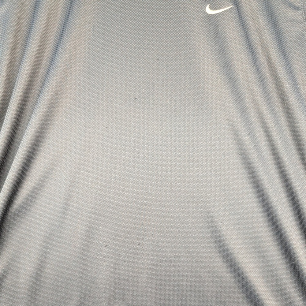VTG Nike T-Shirt Men's L Navy Blue Gray Piping Swoosh Logo Mesh Athletic Y2K - Picture 7 of 8